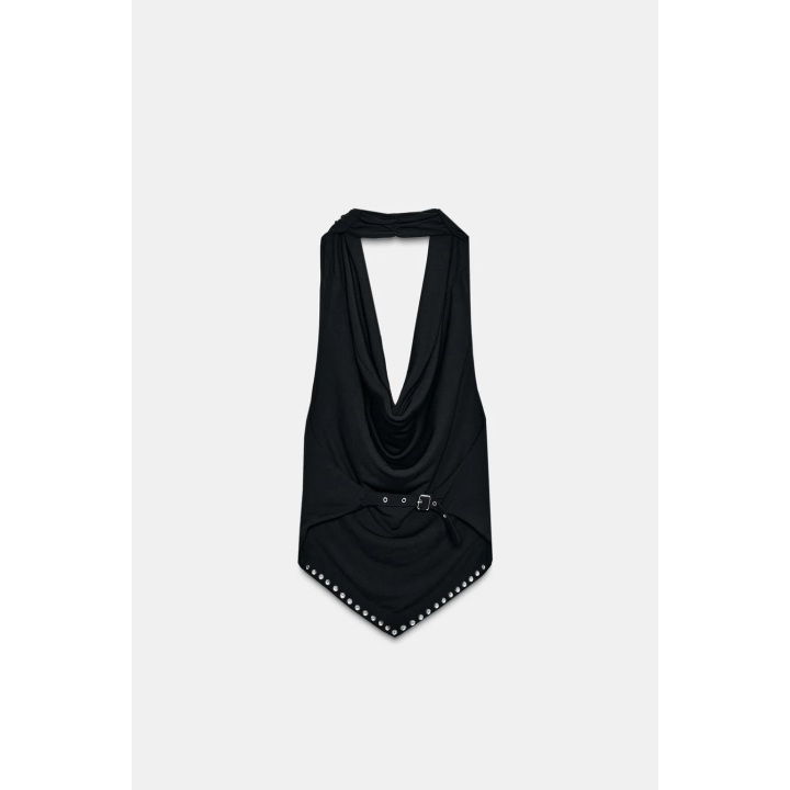 ТОП С ГОРЛОВИНОЙ ХАЛТЕР И ЗАКЛЕПКАМИ