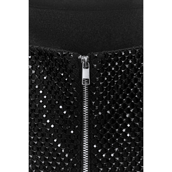 Топ из бисера и сетчатой ткани