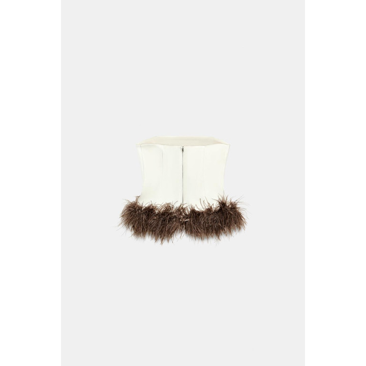 Топ бандо с перьями