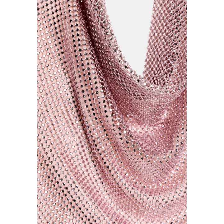 Топ на завязках красного цвета с блестками