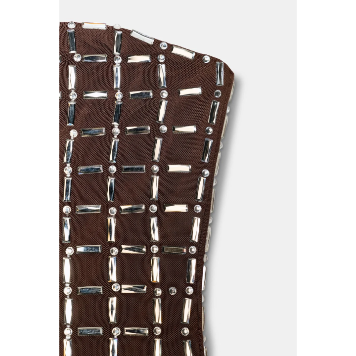 Топ-бандо из мерцающей сетки