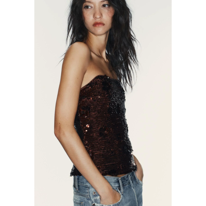 Топ-бандо с пайетками