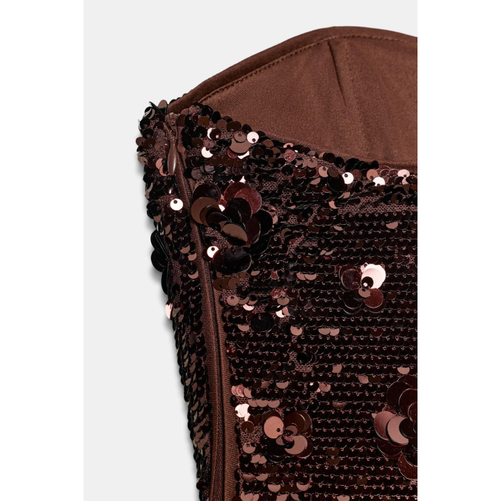 Топ-бандо с пайетками