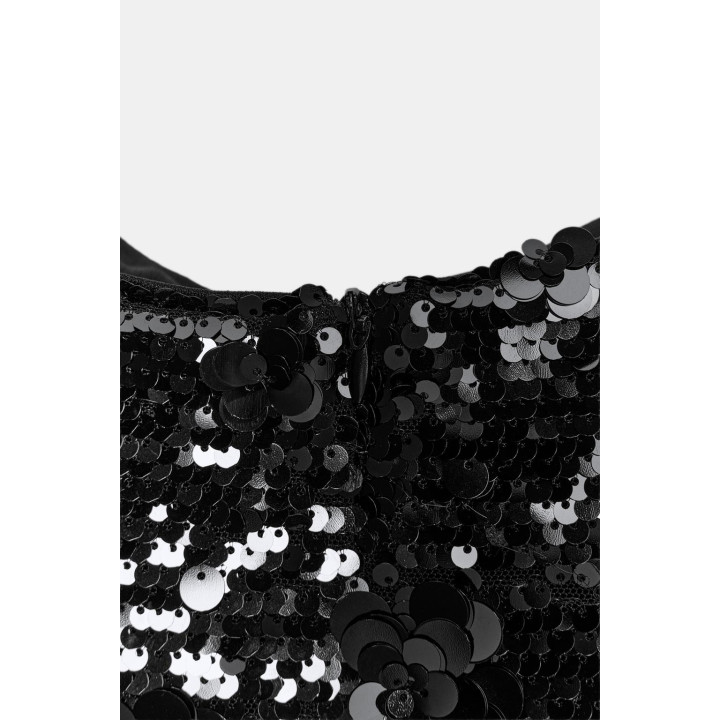 ПЛАТЬЕ МИДИ С ПАЙЕТКАМИ В ВИДЕ ЦВЕТОВ