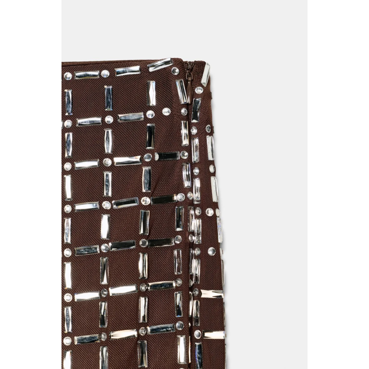 МИНИ-ЮБКА СО СТРАЗАМИ