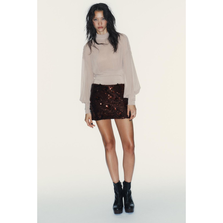 Юбка-мини с пайетками