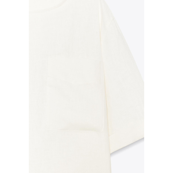 ТОП ИЗ ЛЬНА С КОРОТКИМИ РУКАВАМИ ZW COLLECTION