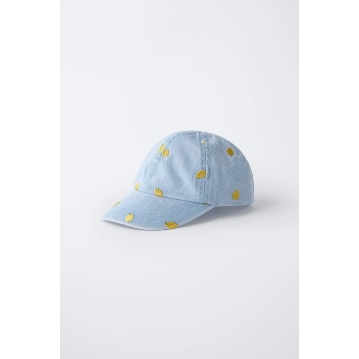 ДЖИНСОВАЯ КЕПКА С ВЫШИВКОЙ «ЛИМОНЫ»