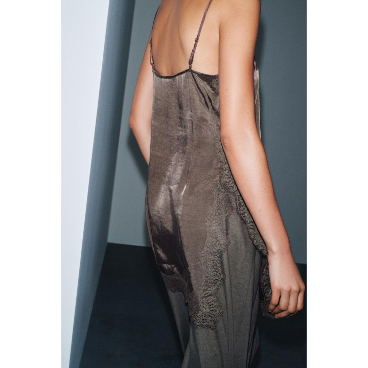 Топ-камисоль с кружевными аппликациями zw collection