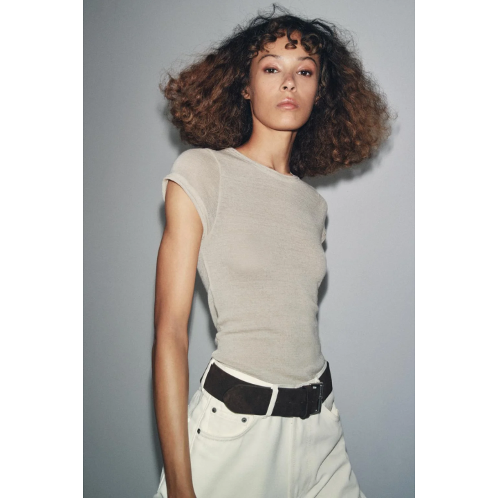 ФУТБОЛКА ИЗ ШЕРСТИ С КОРОТКИМ РУКАВОМ