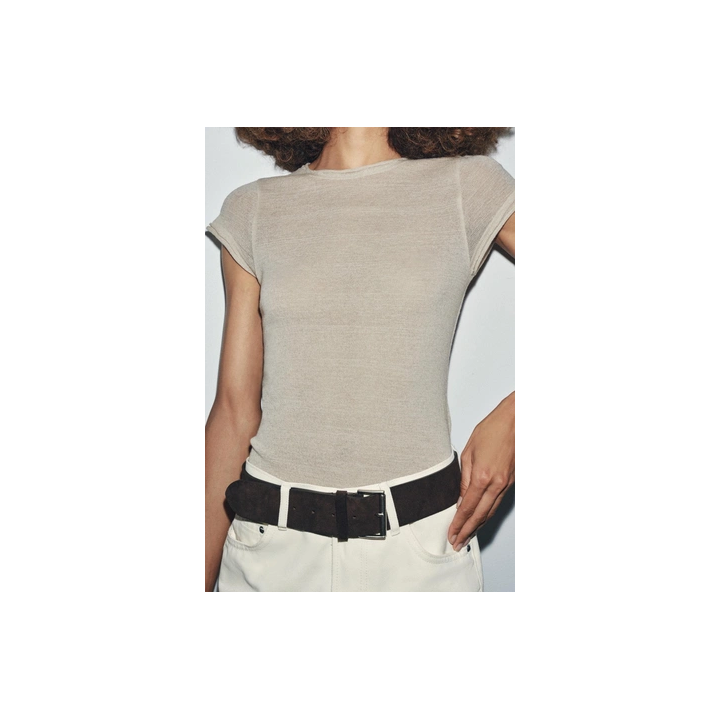 ФУТБОЛКА ИЗ ШЕРСТИ С КОРОТКИМ РУКАВОМ