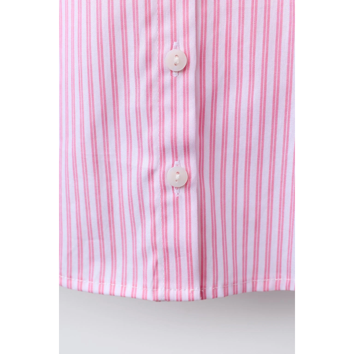 РУБАШКА В ПОЛОСКУ С ДВОЙНЫМ ВОРОТНИКОМ