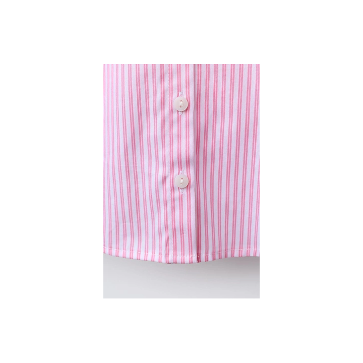 РУБАШКА В ПОЛОСКУ С ДВОЙНЫМ ВОРОТНИКОМ