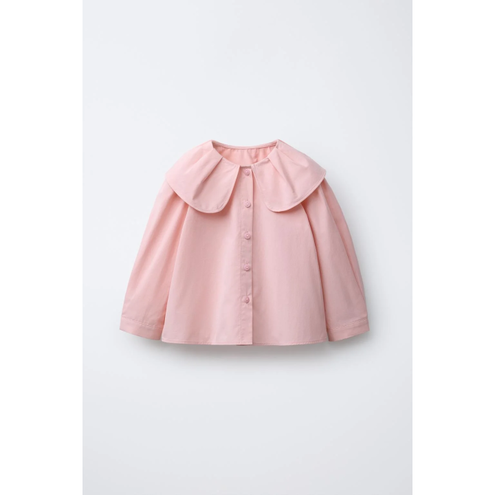 РУБАШКА С КРУГЛЫМ ВОРОТНИКОМ