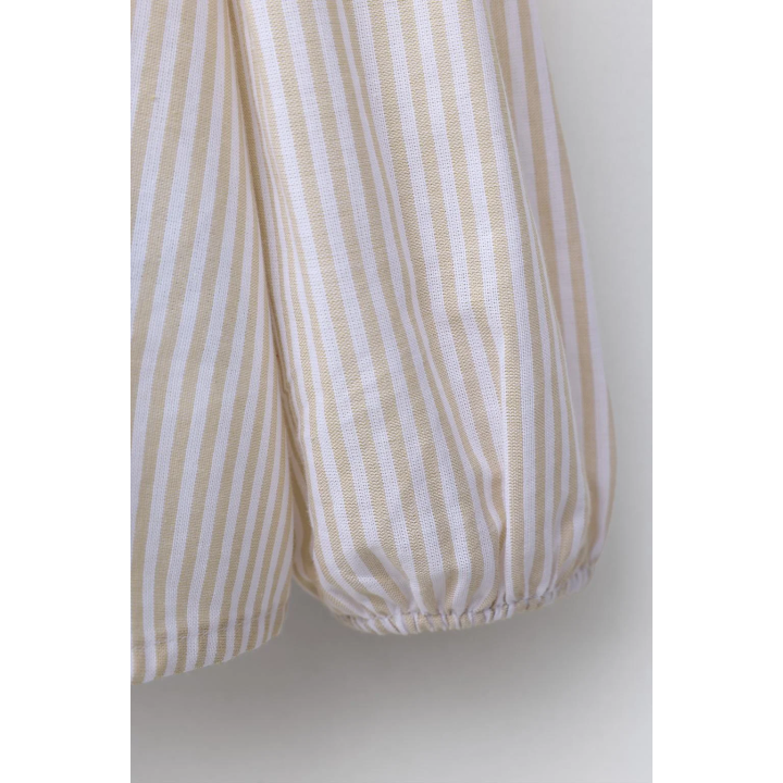 РУБАШКА В ПОЛОСКУ С ДВОЙНЫМ ВОРОТНИКОМ