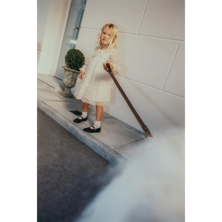 ПЛАТЬЕ ИЗ ПОЛУПРОЗРАЧНОЙ ТКАНИ С ВЫШИВКОЙ