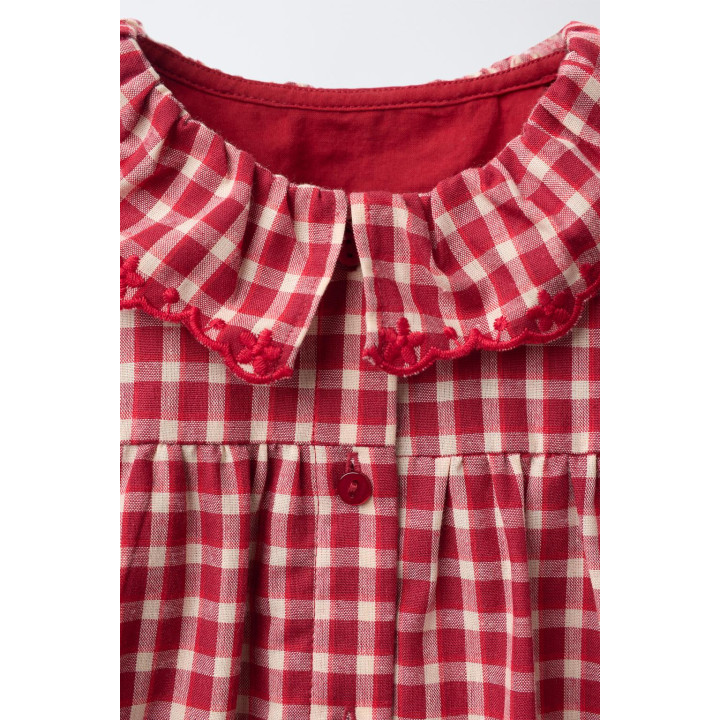 ПЛАТЬЕ И ТРУСЫ В КЛЕТКУ С ВЫШИВКОЙ