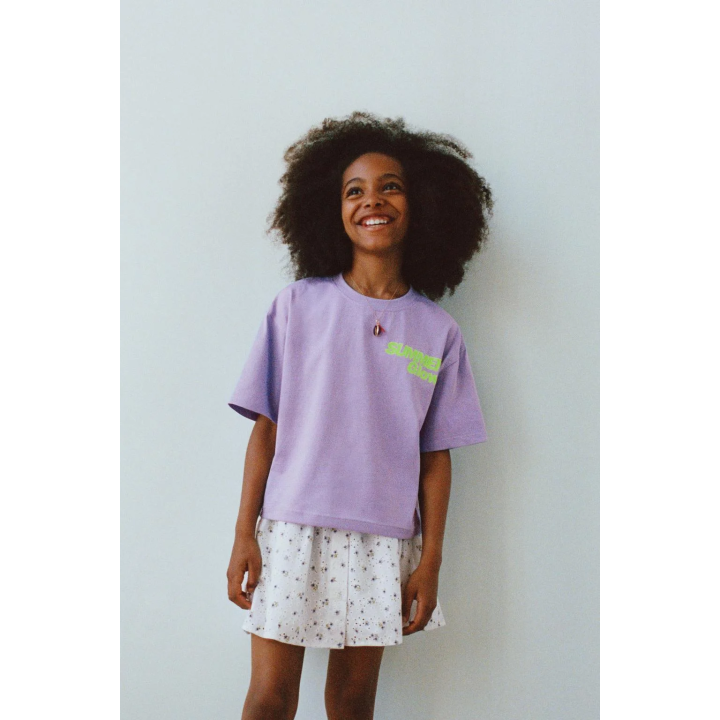 ЮБКА-ШОРТЫ С ВЫШИВКОЙ И ЦВЕТОЧНЫМ ПРИНТОМ