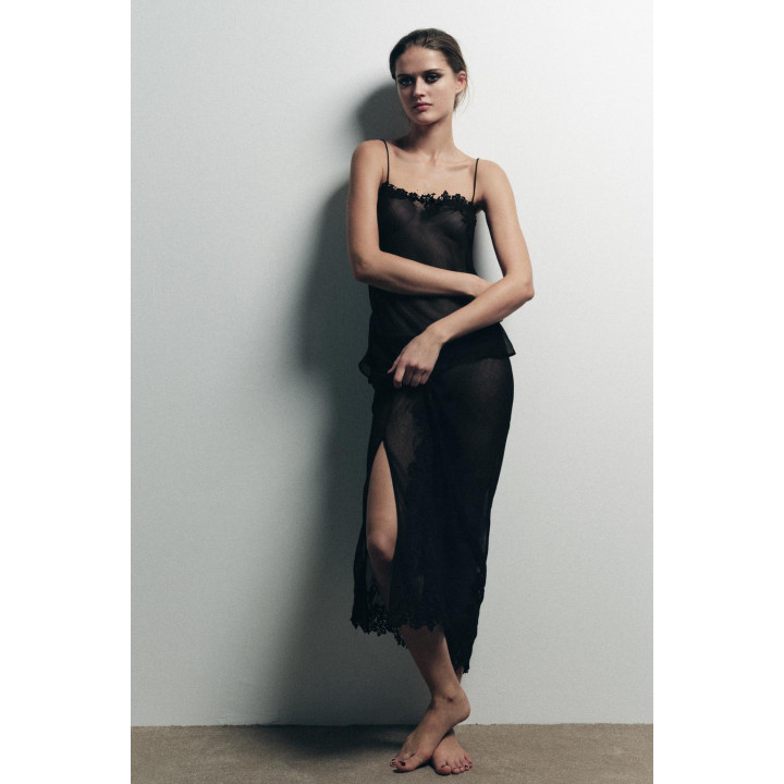 Топ из шифона с вышивкой