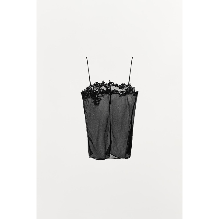 Топ из шифона с вышивкой