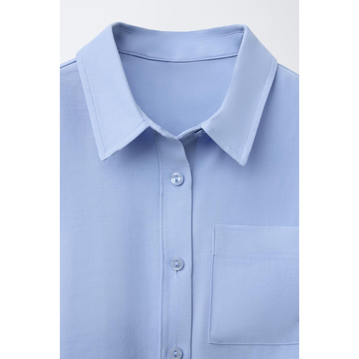 РУБАШКА СТРУЯЩЕГОСЯ КРОЯ С БАНТАМИ