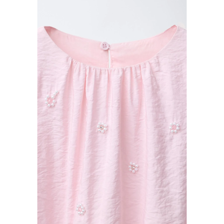 АТЛАСНАЯ БЛУЗКА С ЖЕМЧУГОМ