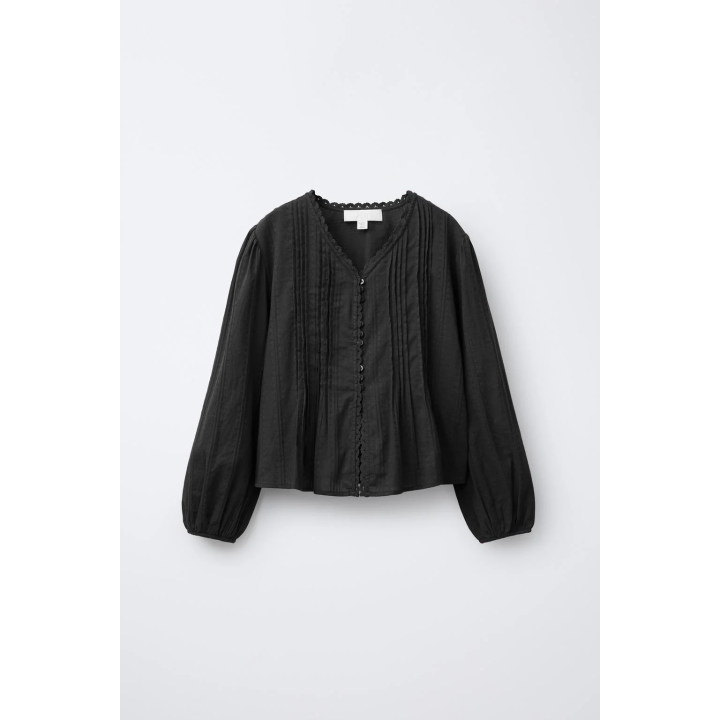 РУБАШКА В РОМАНТИЧЕСКОМ СТИЛЕ ИЗ РЕЛЬЕФНОЙ ТКАНИ