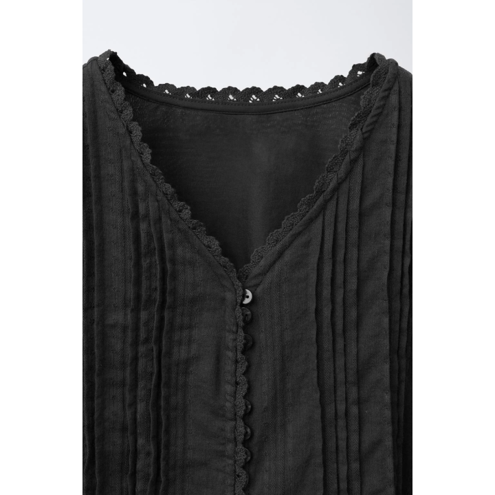 РУБАШКА В РОМАНТИЧЕСКОМ СТИЛЕ ИЗ РЕЛЬЕФНОЙ ТКАНИ