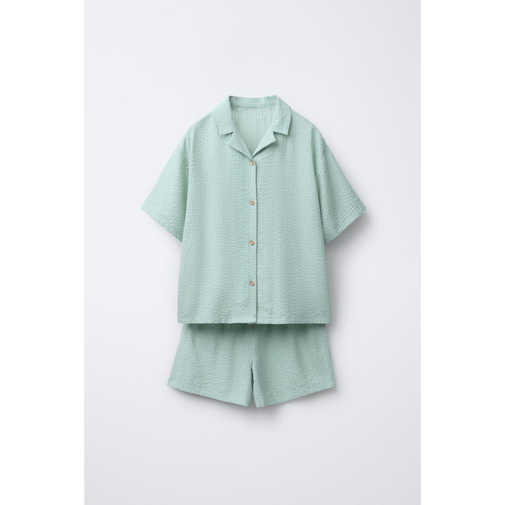 ПИЖАМА SEERSUCKER В ПОЛОСКУ ДЛЯ ДЕВОЧЕК 6-14 ЛЕТ