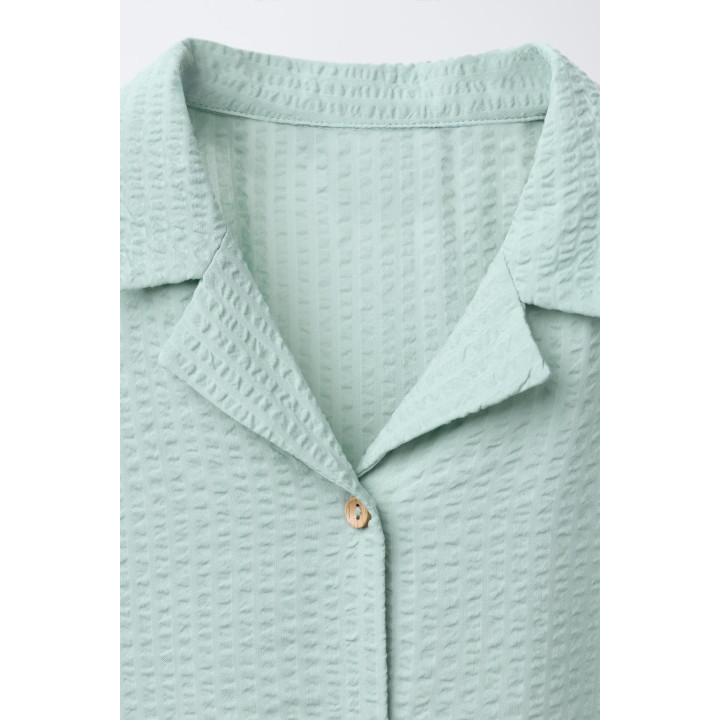 ПИЖАМА SEERSUCKER В ПОЛОСКУ ДЛЯ ДЕВОЧЕК 6-14 ЛЕТ