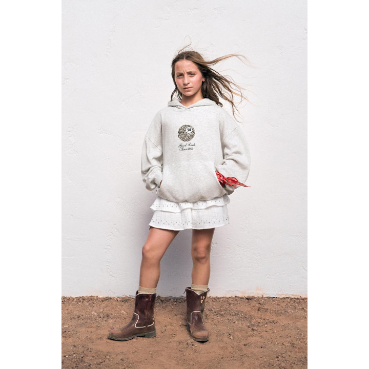 ЮБКА-ШОРТЫ С ВОЛАНАМИ И ЗАКЛЕПКАМИ