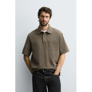 Поло с структурным узором