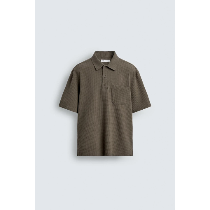 Поло с структурным узором