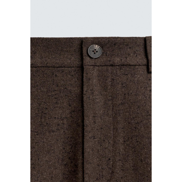 БРЮКИ С ЗАЩИПАМИ И ПУГОВИЦАМИ