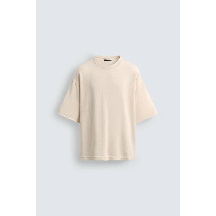 ФУТБОЛКА С ПРИНТОМ И ЭФФЕКТОМ ПОТЕРТОСТИ