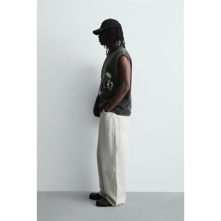 Майка с вязаным принтом лошади