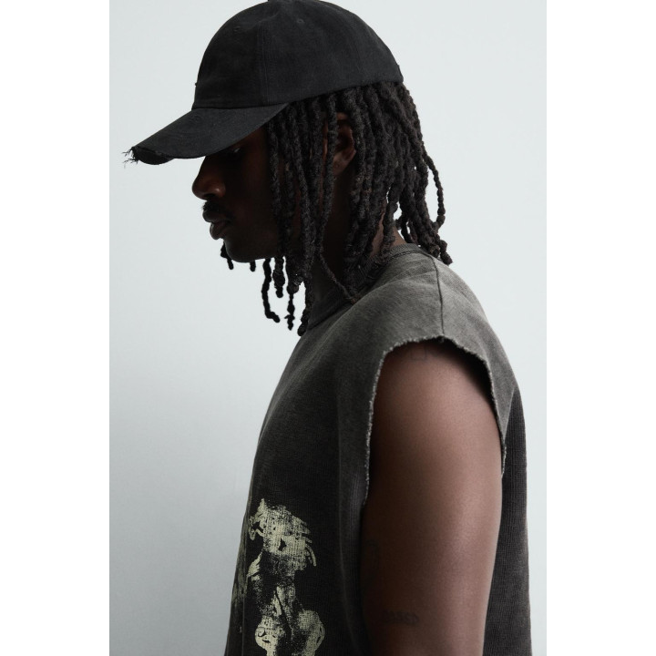 Майка с вязаным принтом лошади