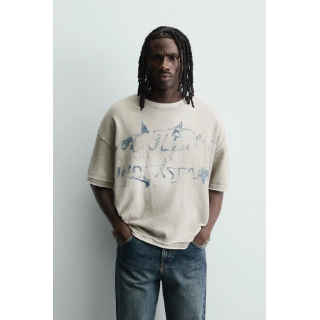 Трикотажная футболка с принтом спрея