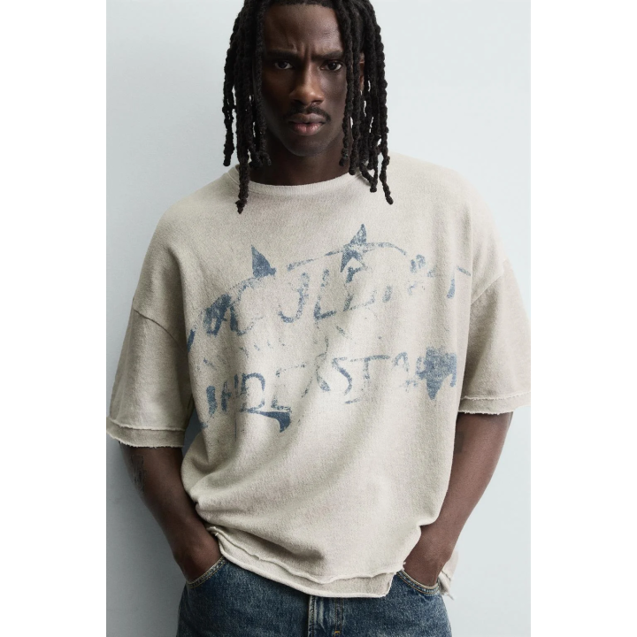 Трикотажная футболка с принтом спрея