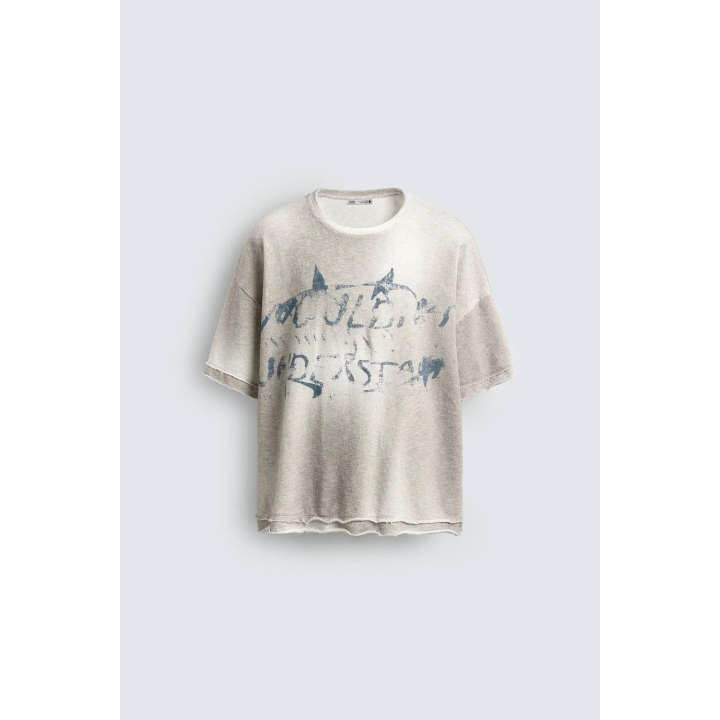 Трикотажная футболка с принтом спрея