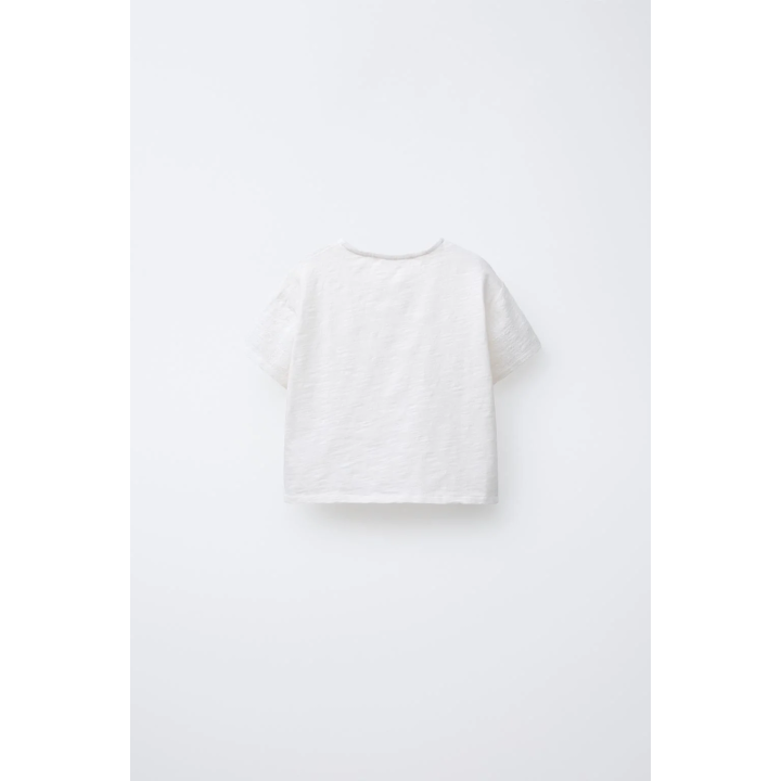 Футболка с застежкой henley и комбинированной текстурой