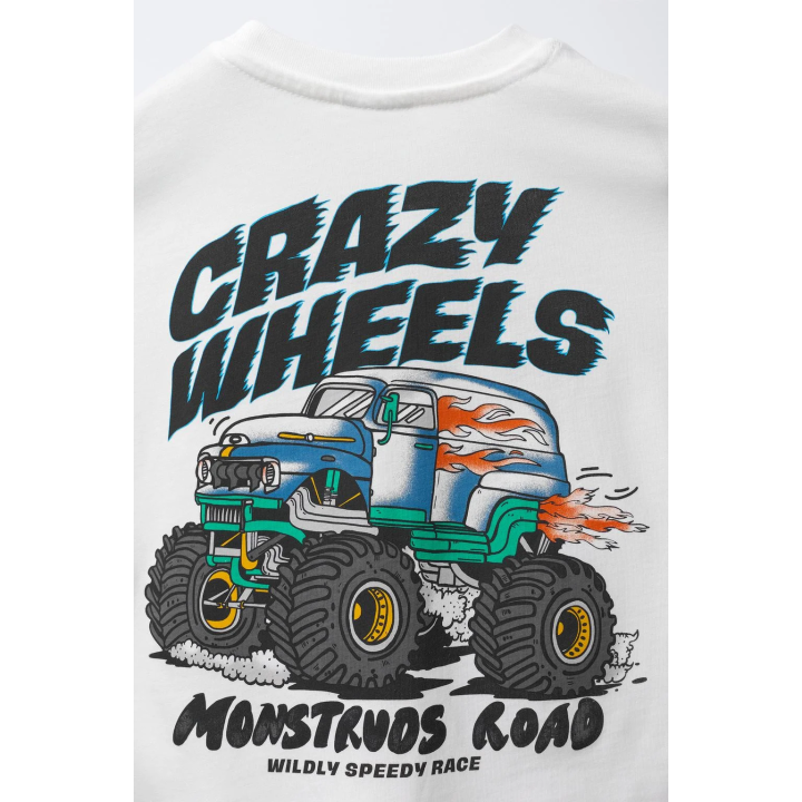 Футболка с принтом автомобиля