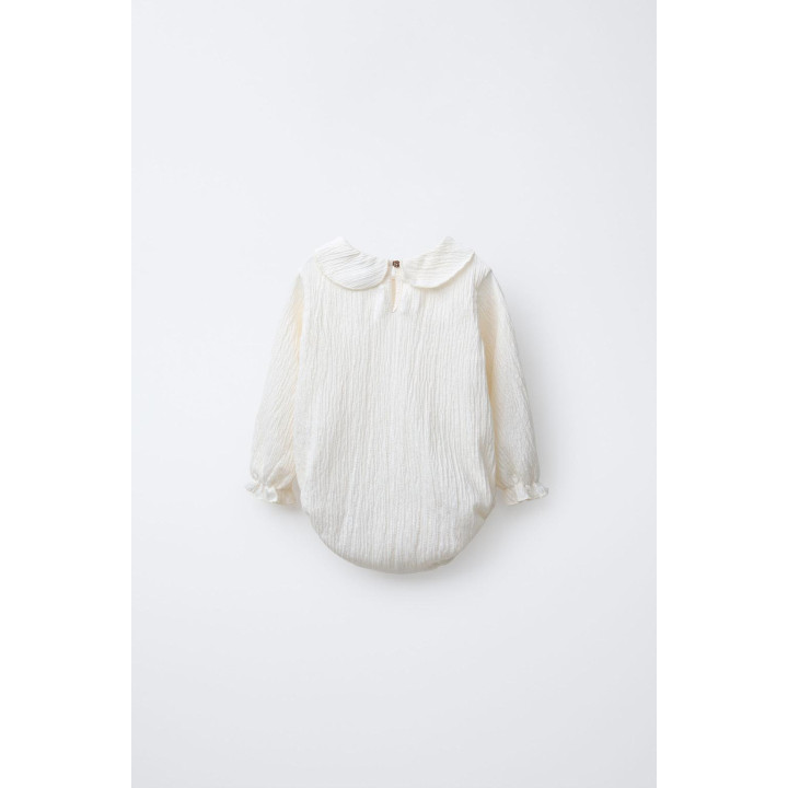 Боди с текстурным воротником