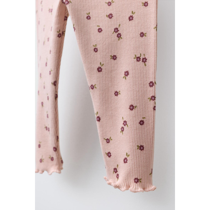 ЛЕГИНСЫ В РУБЧИК С ЦВЕТОЧНЫМ ПРИНТОМ