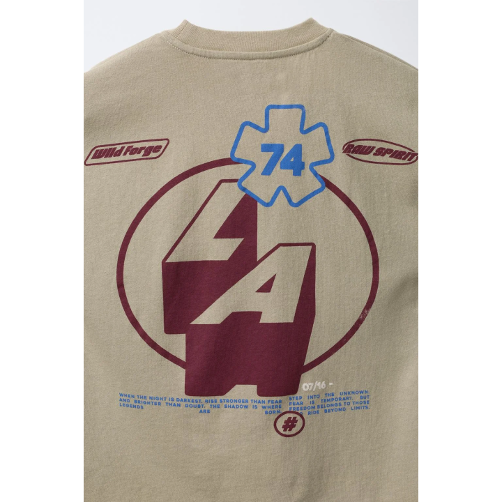 ФУТБОЛКА С ПРИНТОМ «RIDER» И ДВОЙНЫМИ РУКАВАМИ