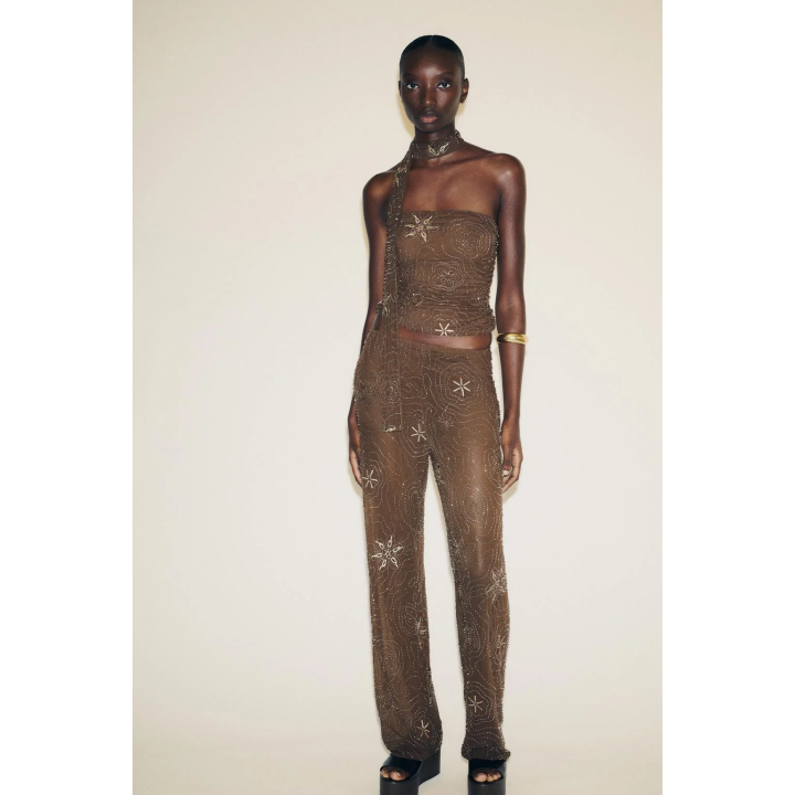 БРЮКИ С БУСИНАМИ И ПАЙЕТКАМИ