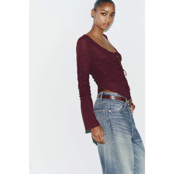 ТОП С ЗАВЯЗКАМИ И ЭЛАСТИЧНЫМИ СБОРКАМИ