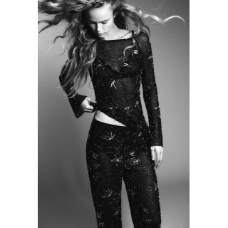 ТОП ИЗ ТЮЛЯ СО СБОРКАМИ, ВЫШИВКОЙ И БУСИНАМИ