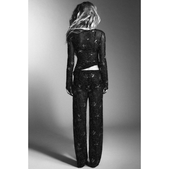 ТОП ИЗ ТЮЛЯ СО СБОРКАМИ, ВЫШИВКОЙ И БУСИНАМИ