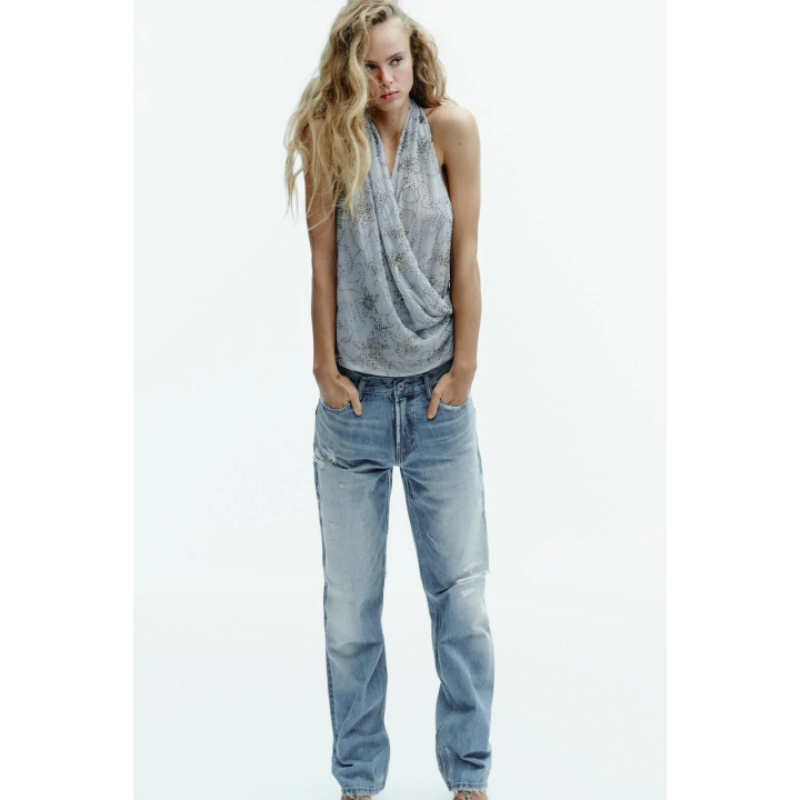 ТОП ХАЛТЕР С ВЫШИВКОЙ И БУСИНАМИ